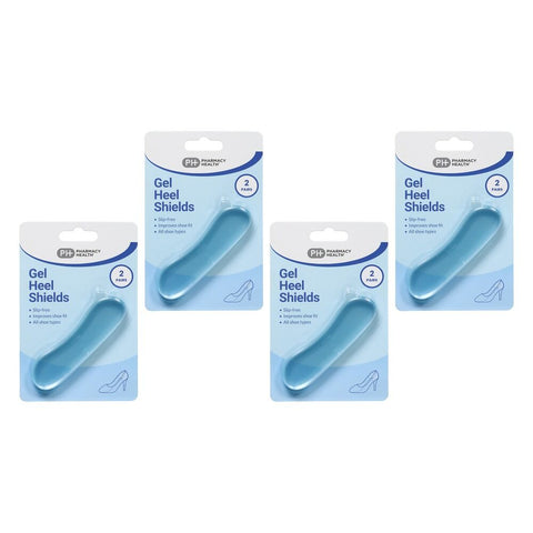 Pharmacy Health Gel Heel Shields 2-Pair x 6 Bundle of 4