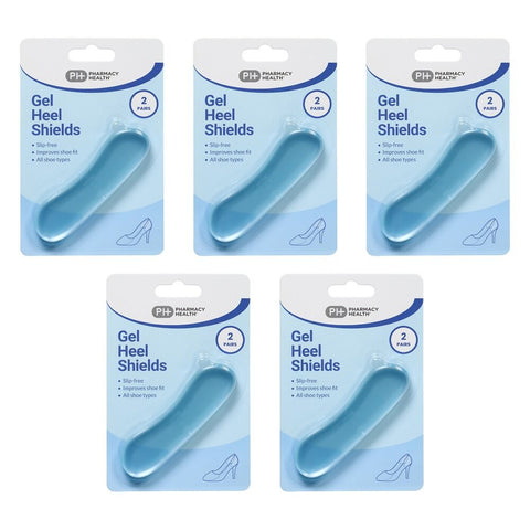Pharmacy Health Gel Heel Shields 2-Pair x 6 Bundle of 5