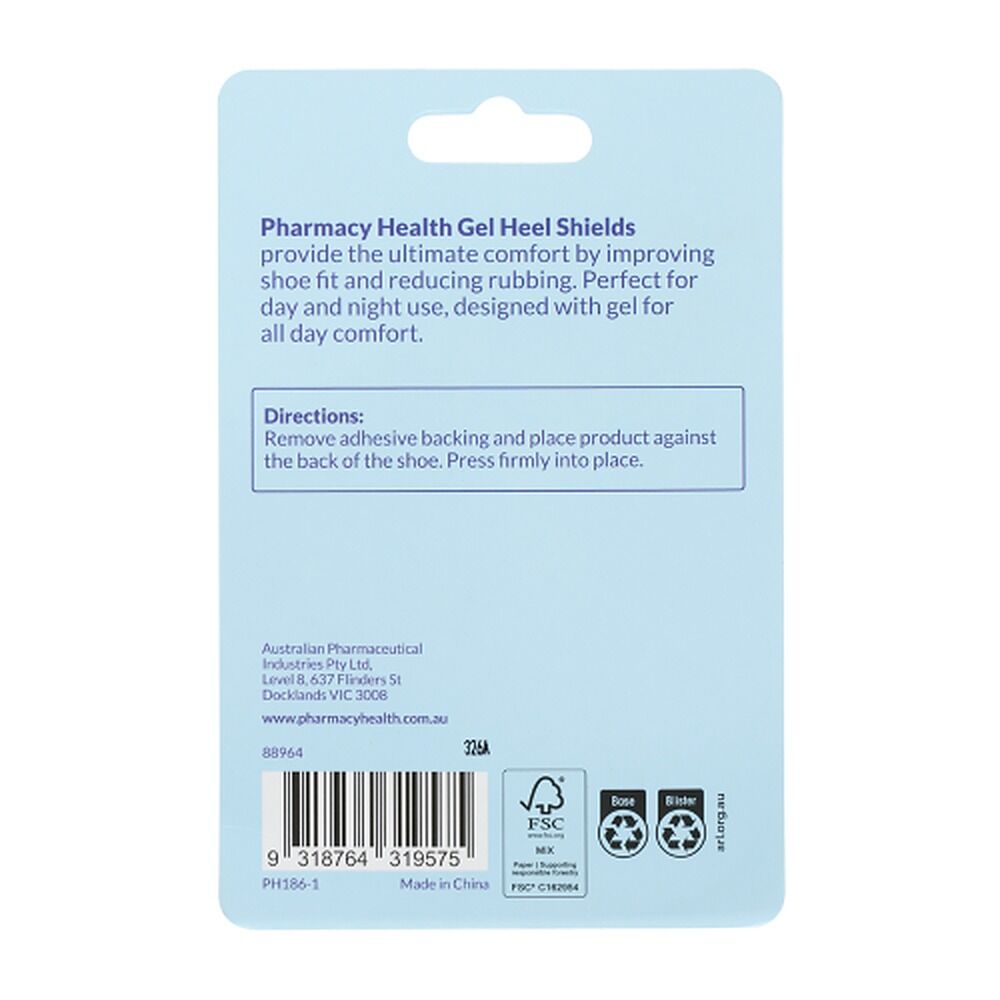 Pharmacy Health Gel Heel Shields 2-Pair x 6