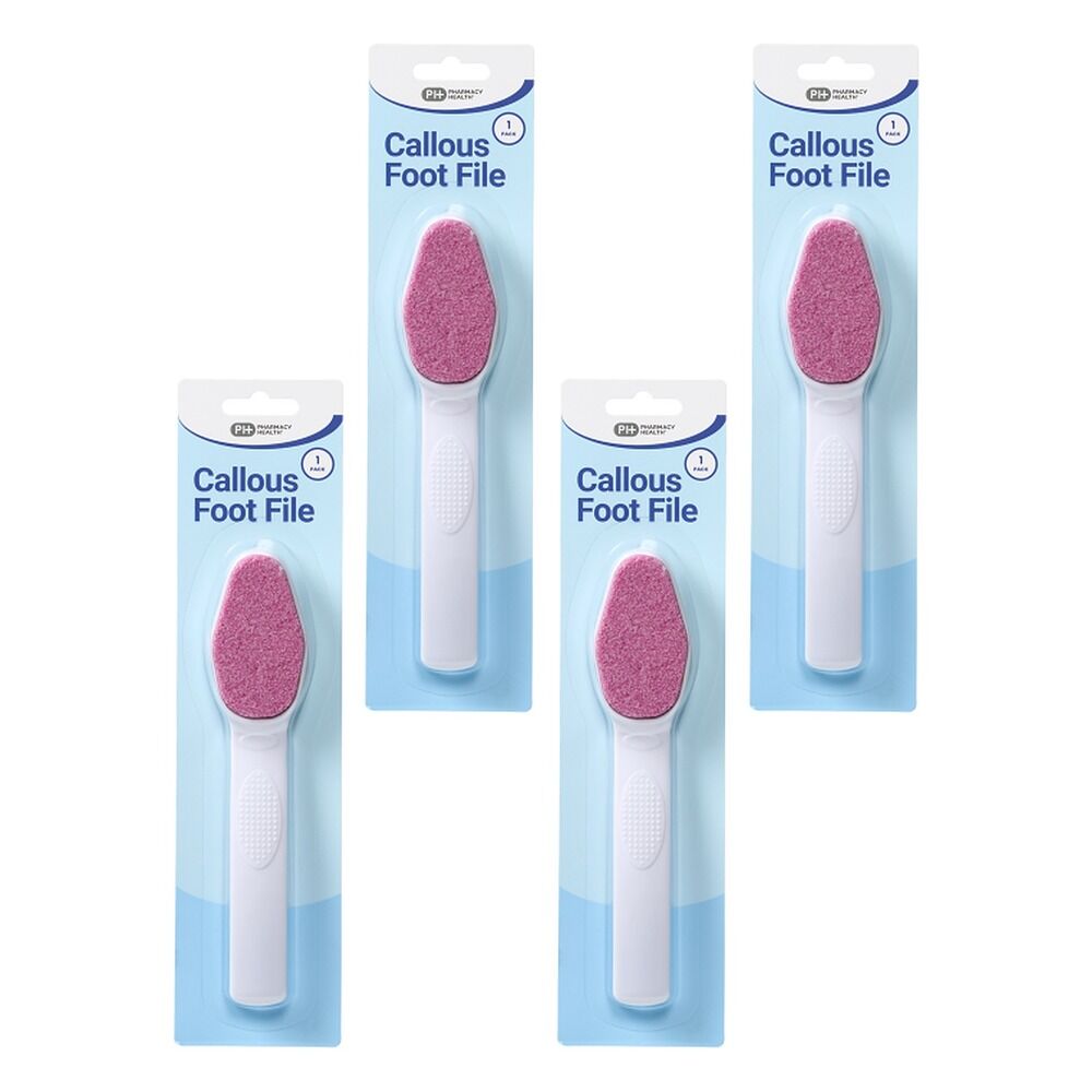 Pharmacy Health Callous Foot File x 6 Bundle of 4