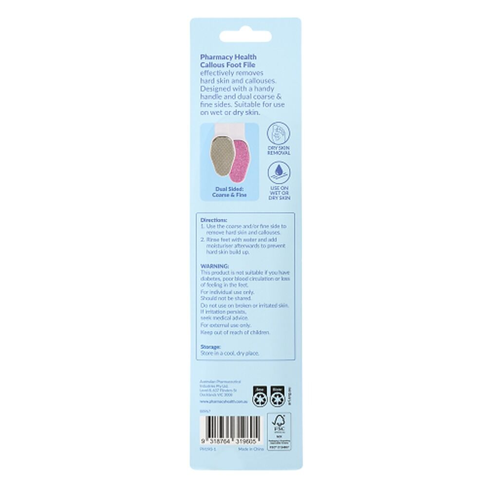 Pharmacy Health Callous Foot File x 6