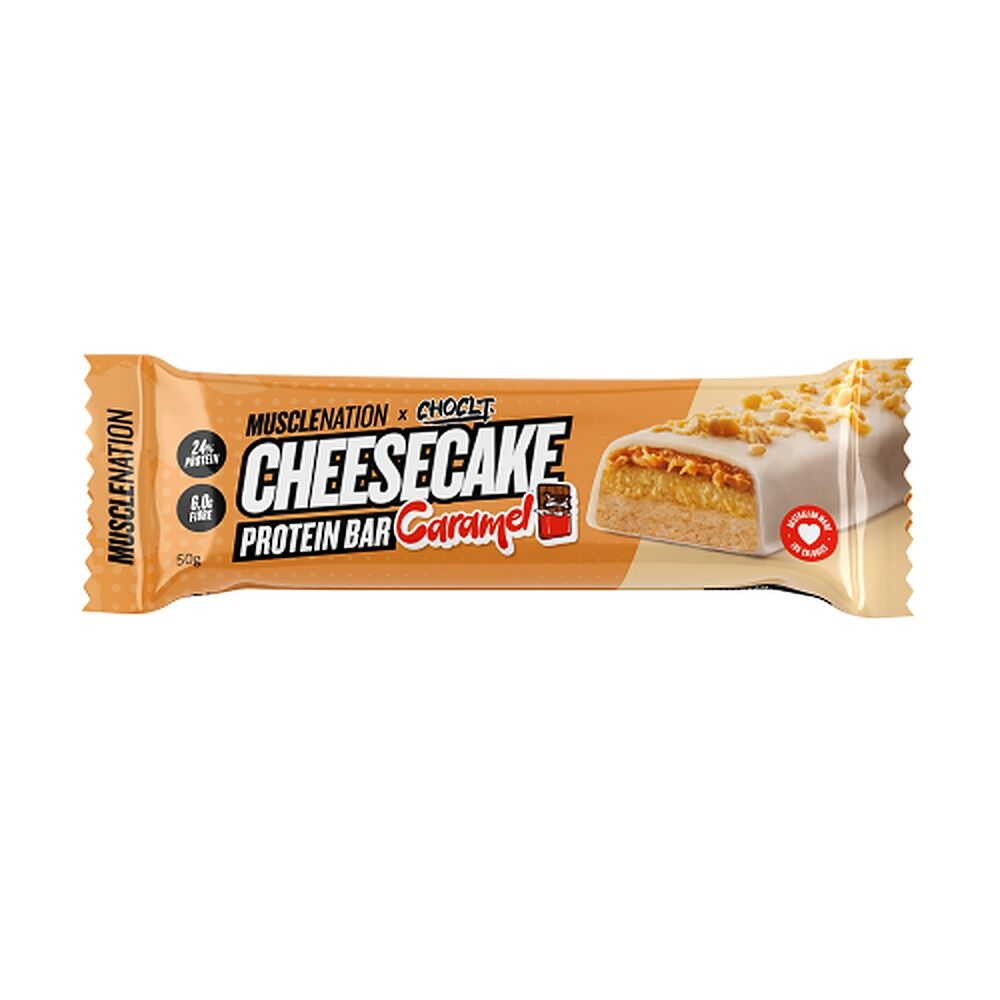 Muscle Nation Cheesecake Protein Bar Caramel 50g x 12