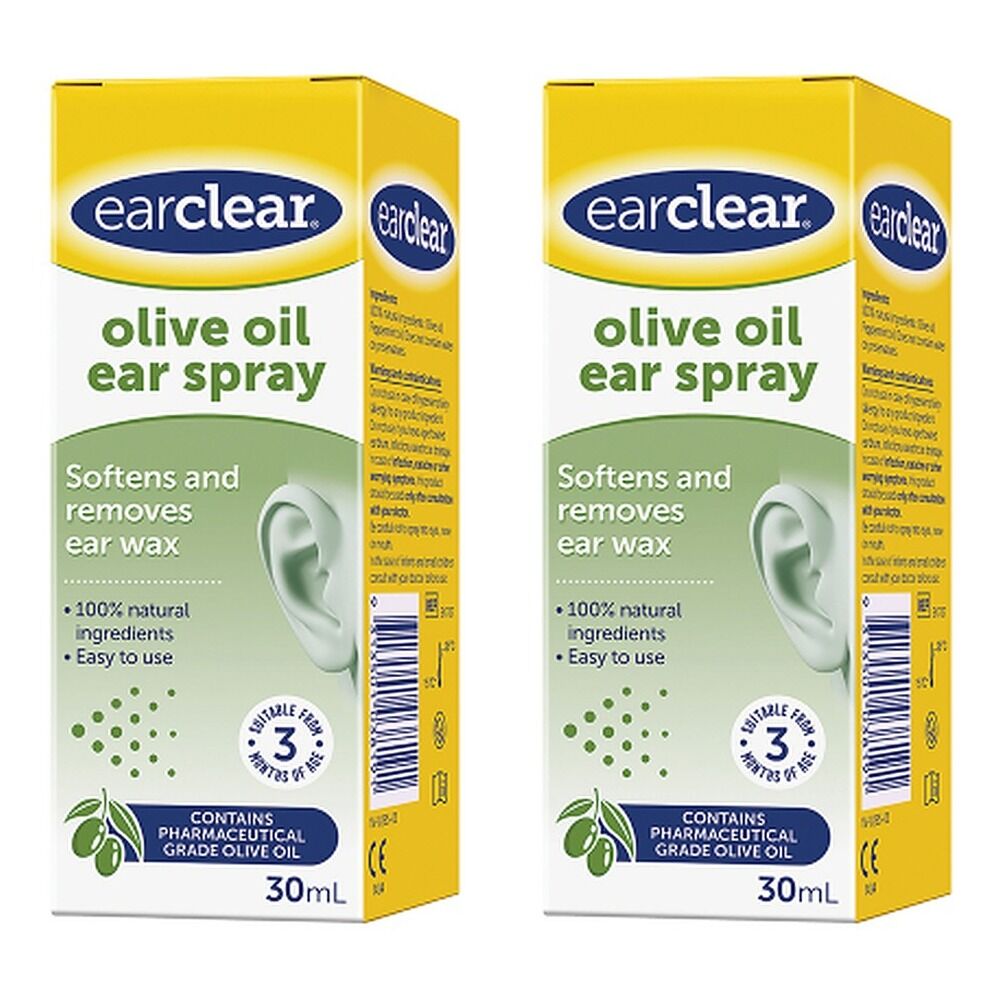 Ear Clear Olive Oil Ear Spray 30mL Pack of 2