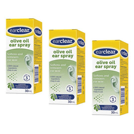 Ear Clear Olive Oil Ear Spray 30mL Pack of 3