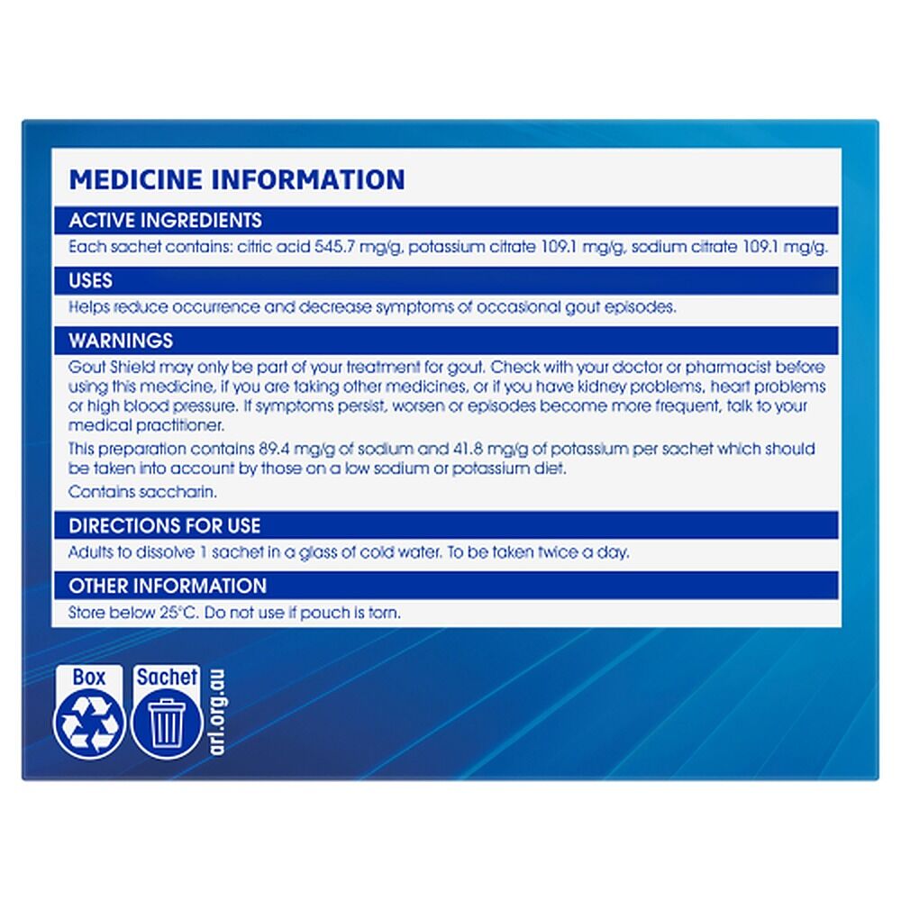 Gout Shield Effervescent Sachets 3.2g x 28