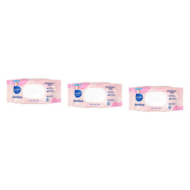 Curash Sensitive Fragrance Free Wipes, 99% Natural Origin, 80 Pack Bundle of 3