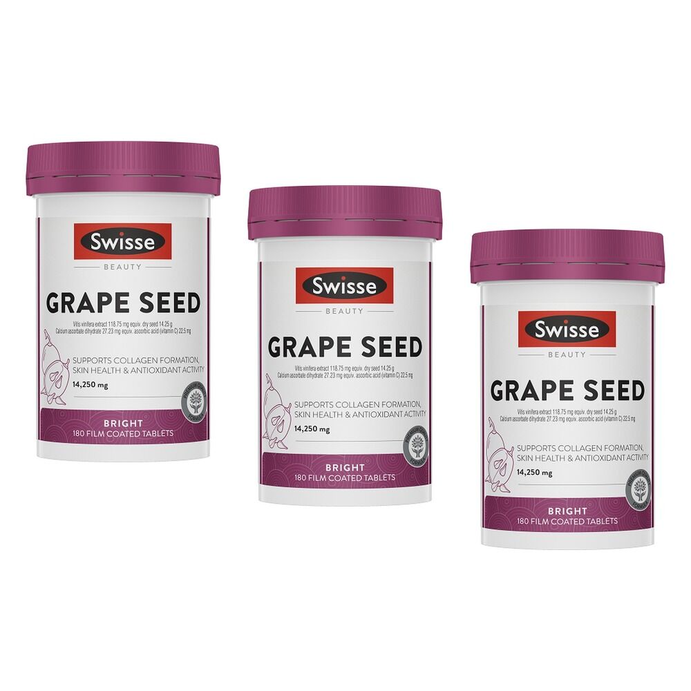 Swisse Beauty Grape Seed 180 Tablets Pack of 3