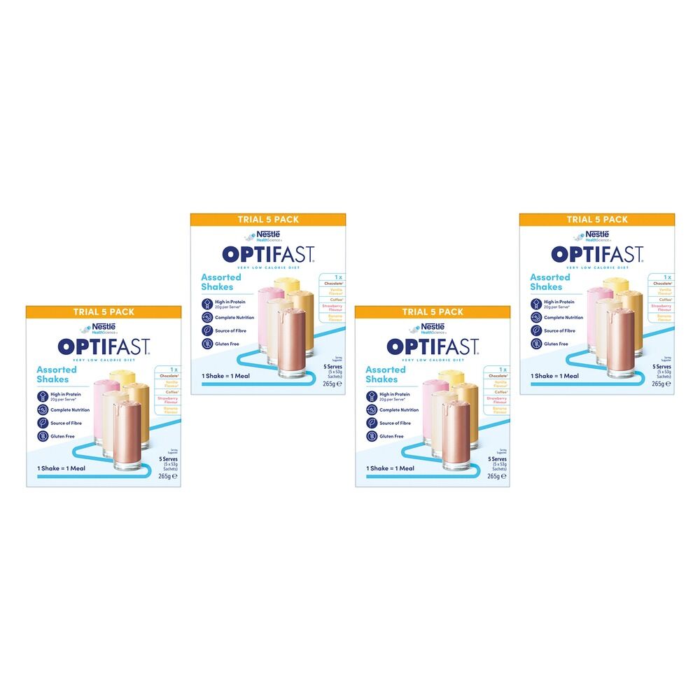 Optifast VLCD Assorted Shakes 5 x 53g Pack of 4