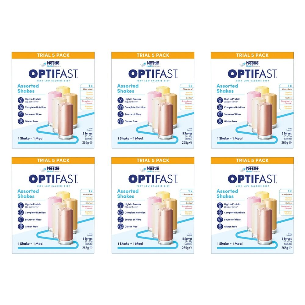 Optifast VLCD Assorted Shakes 5 x 53g Pack of 6