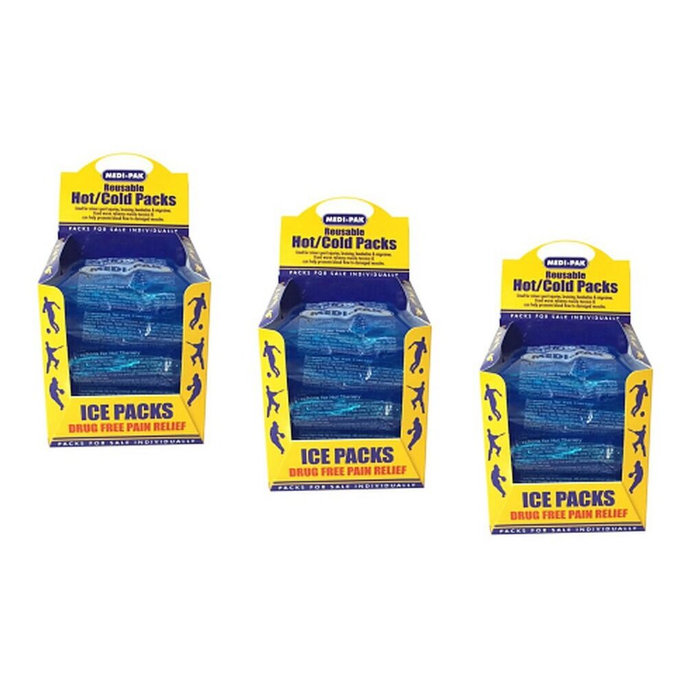 Medi-Ice Pak Small Reusable Hot & Cold Packs 5 Pack x 5 Bundle of 3