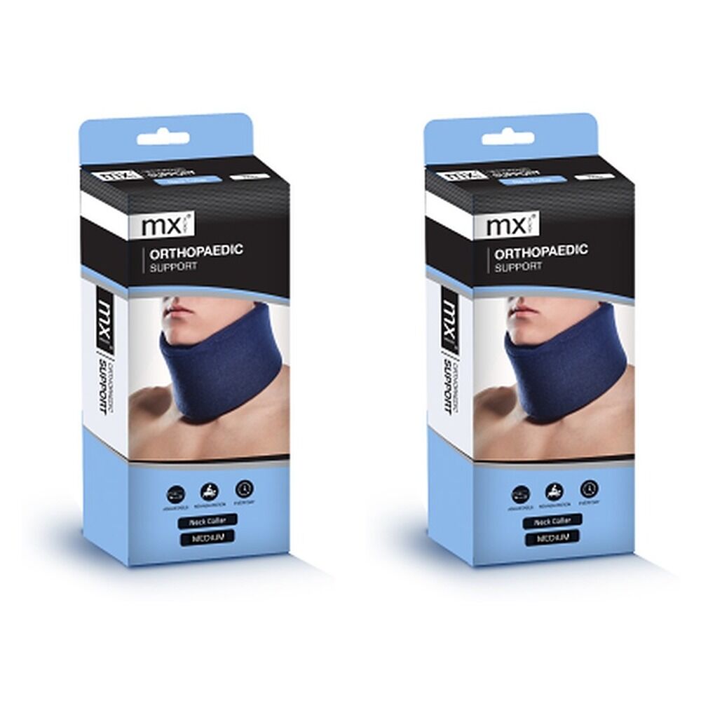 MX Health Orthopaedic Support Soft Collar Navy Medium Pack of 2