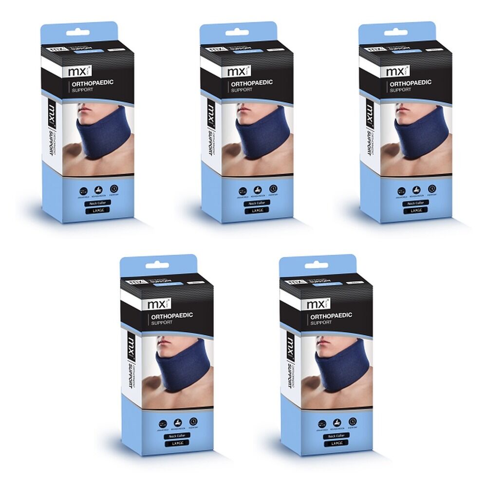 MX Health Orthopaedic Support Soft Collar Navy Large Pack of 5