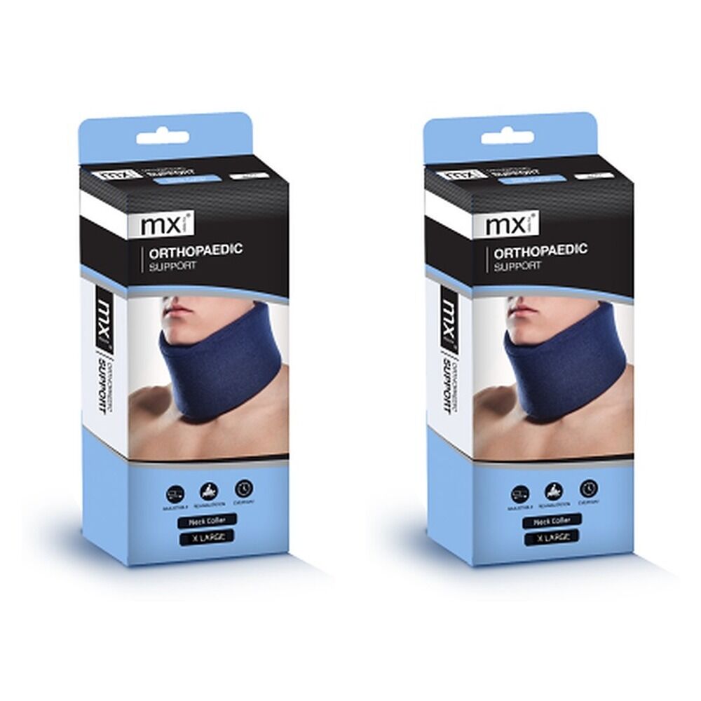 MX Health Orthopaedic Support Soft Collar Navy Extra Large Pack of 2