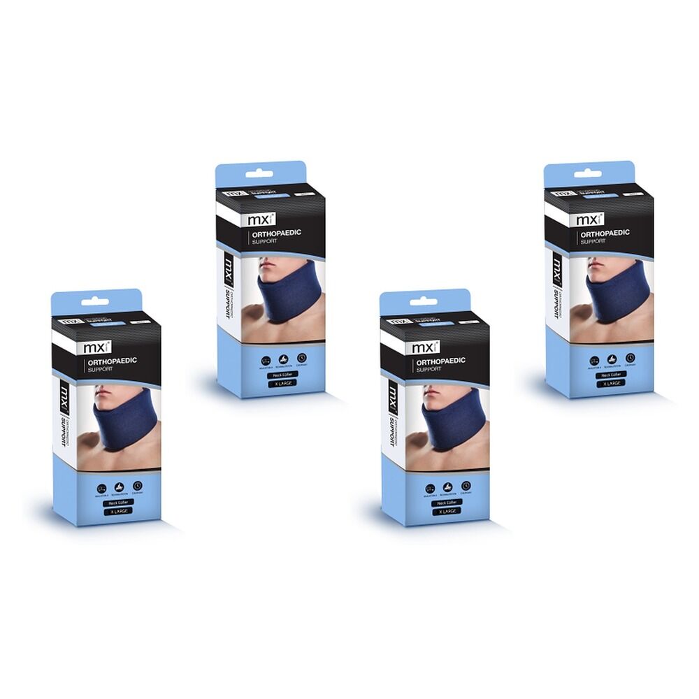 MX Health Orthopaedic Support Soft Collar Navy Extra Large Pack of 4
