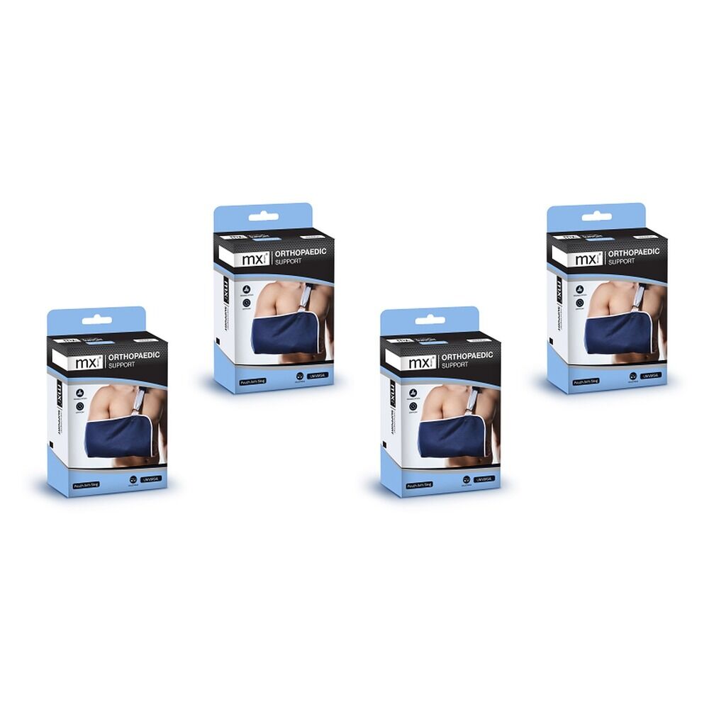 MX Health Orthopaedic Support Pouch Arm Sling, One Size Pack of 4