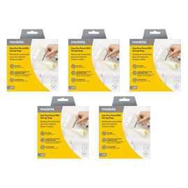 Medela Easy Pour Breast Milk Storage Bags 50 Pack Bundle of 5