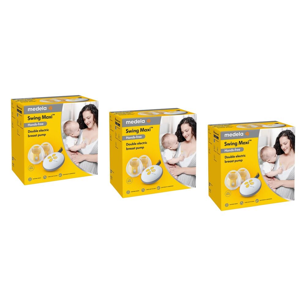 Medela Swing Maxi Hands-Free Double Electric Breast Pump Pack of 3