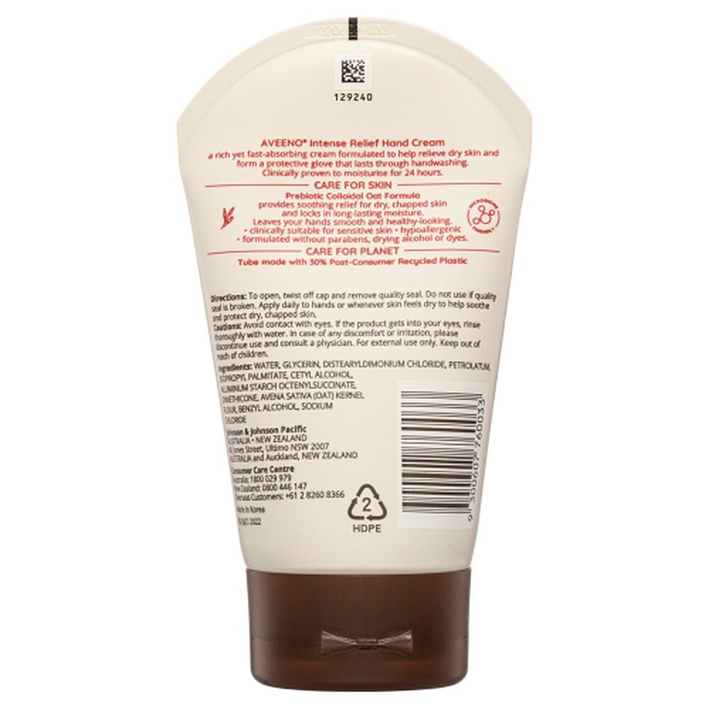 Aveeno Intense Relief Hand Cream 24hr Hydration 100g x 3