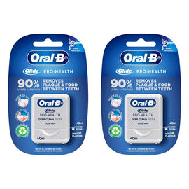 Oral-B Glide Pro-Health Deep Clean Floss Cool Mint 40m Pack of 2