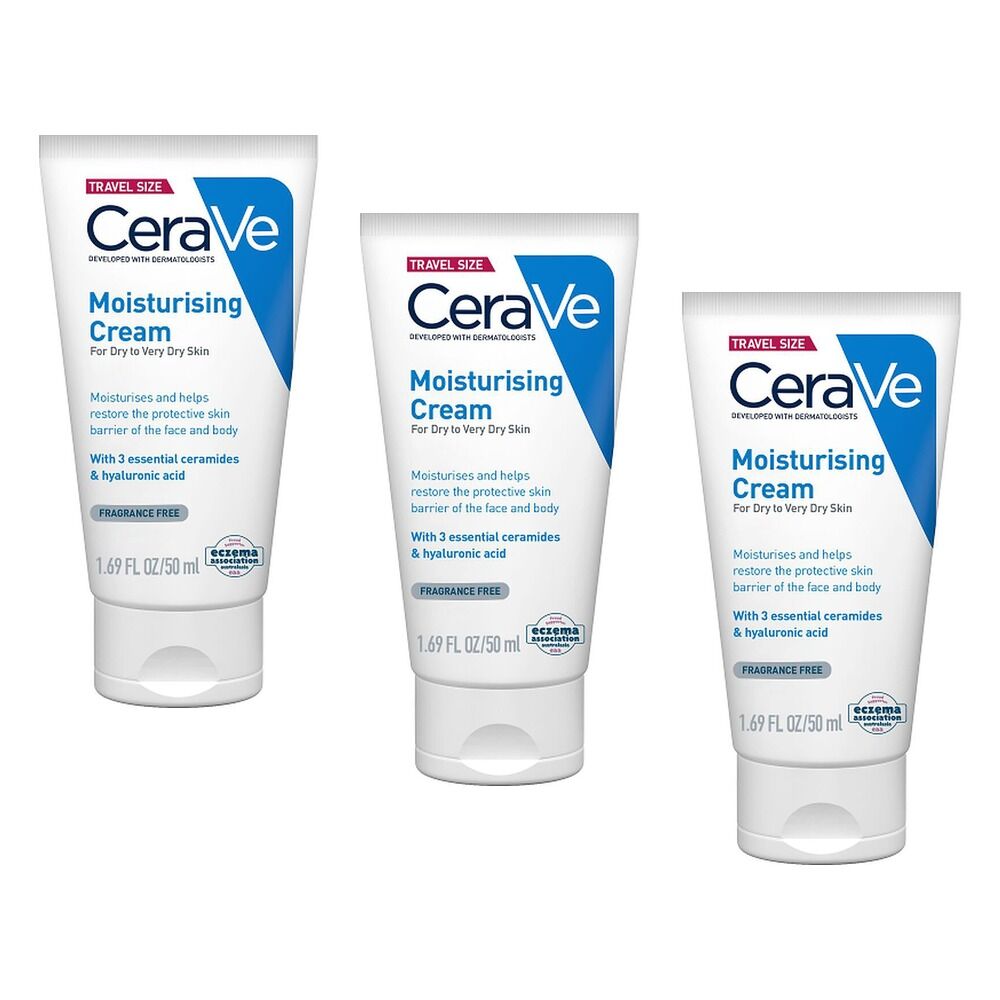CeraVe Moisturising Cream 50mL Pack of 3