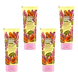 Pure Paw Paw Body Care Wild Lime Lotion 200mL Pack of 4