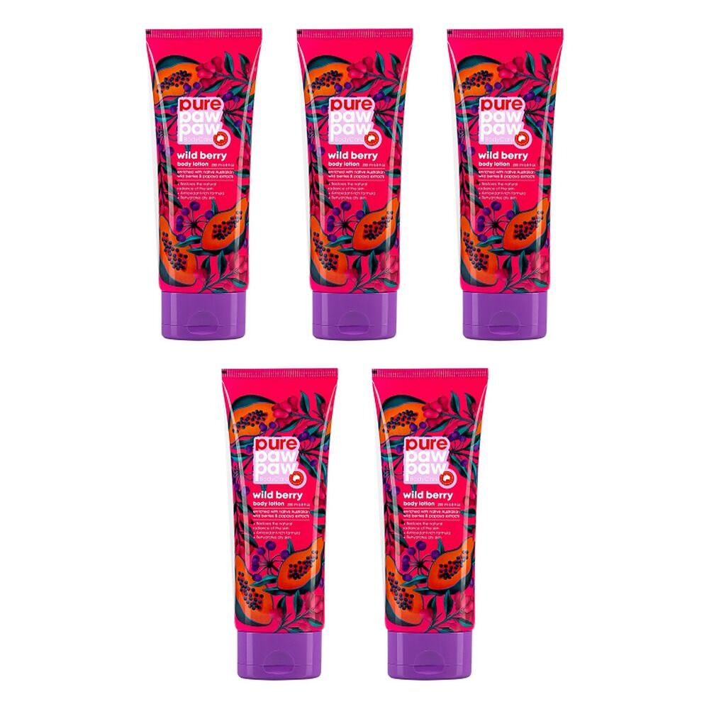 Pure Paw Paw Body Care Wild Berry Lotion 200mL Pack of 5