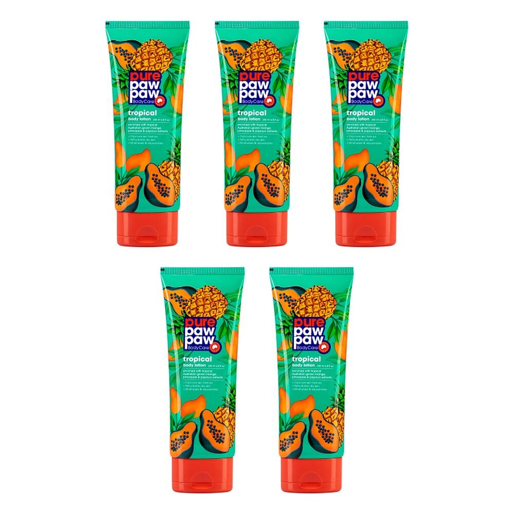 Pure Paw Paw Body Care Tropical Lotion 200mL Pack of 5