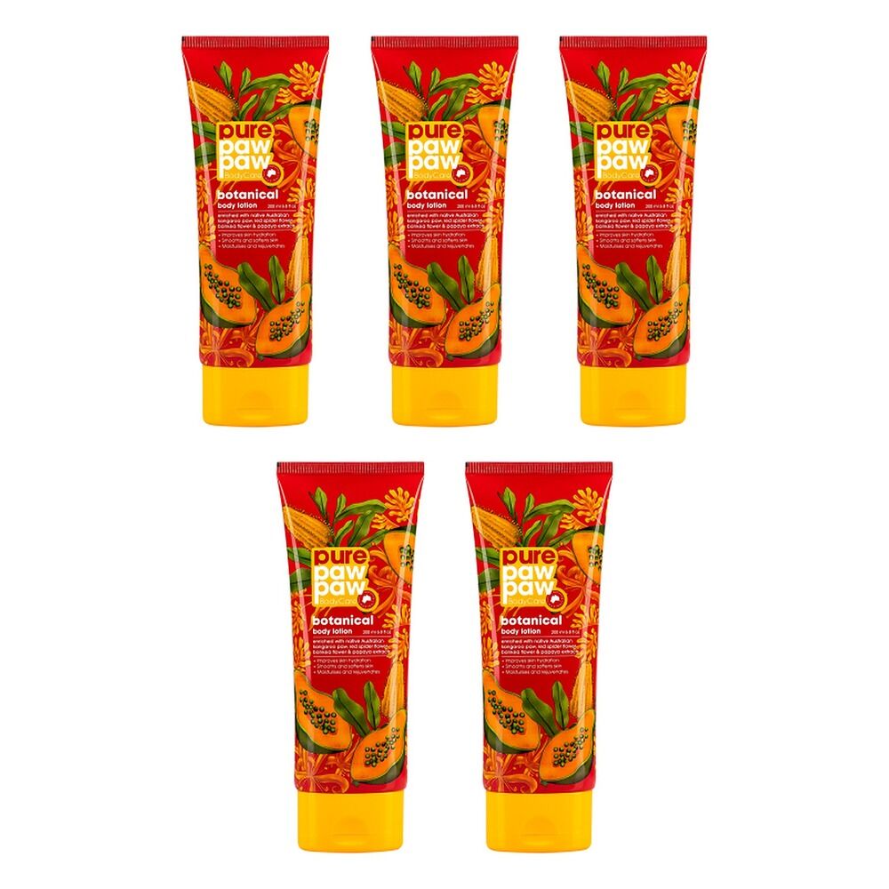 Pure Paw Paw Body Care Botanical Lotion 200mL Pack of 5