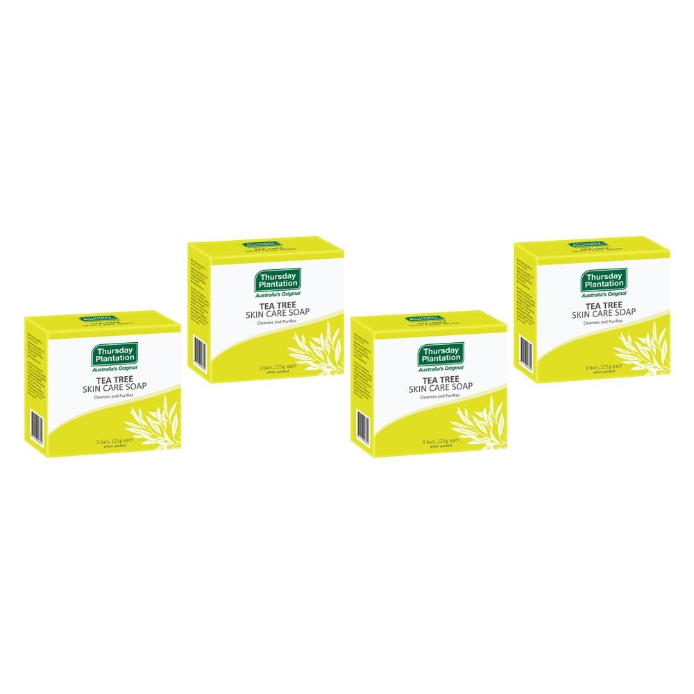 Thursday Plantation Tea Tree Soap 3 x 125g x 6 Bundle of 4