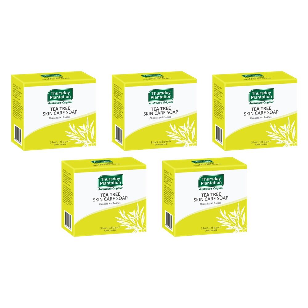 Thursday Plantation Tea Tree Soap 3 x 125g x 6 Bundle of 5