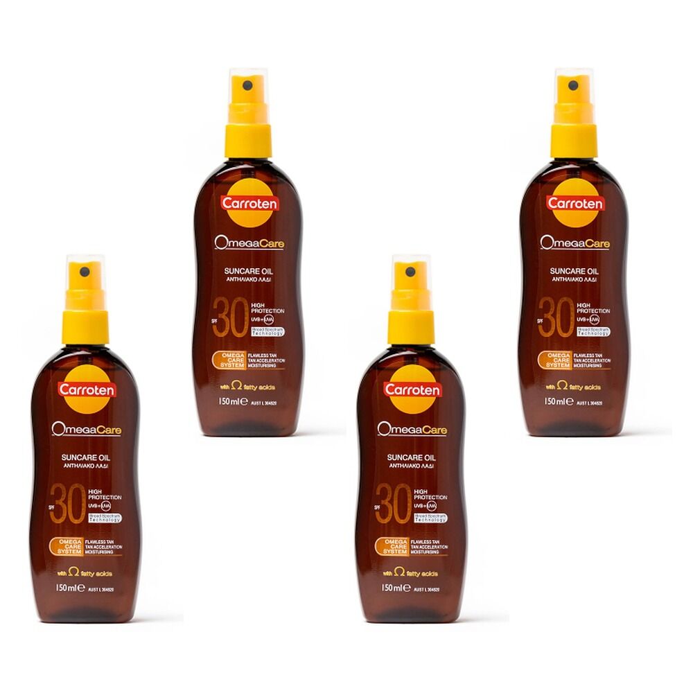 Carroten Intensive OmegaCare SPF30 Tanning Oil 150mL Pack of 4