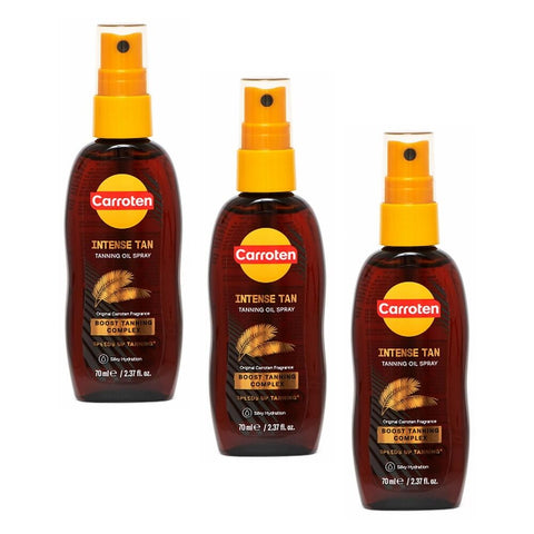 Carroten Intensive Tanning Oil Spray 70mL Pack of 3