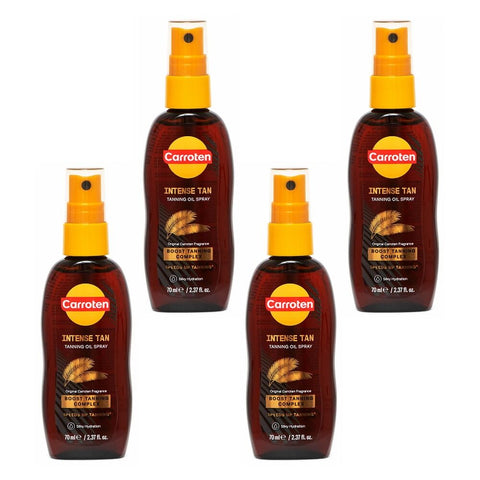 Carroten Intensive Tanning Oil Spray 70mL Pack of 4