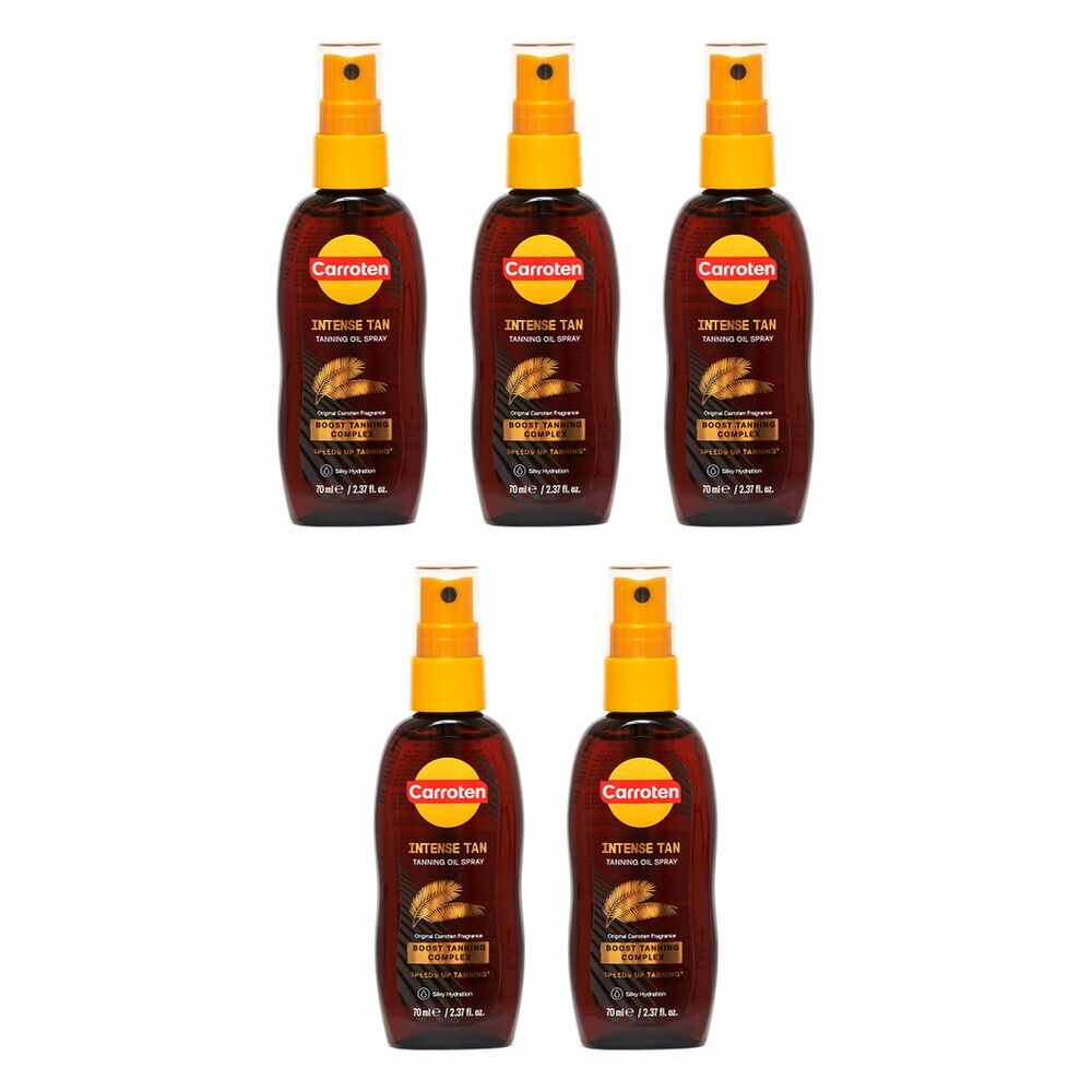 Carroten Intensive Tanning Oil Spray 70mL Pack of 5