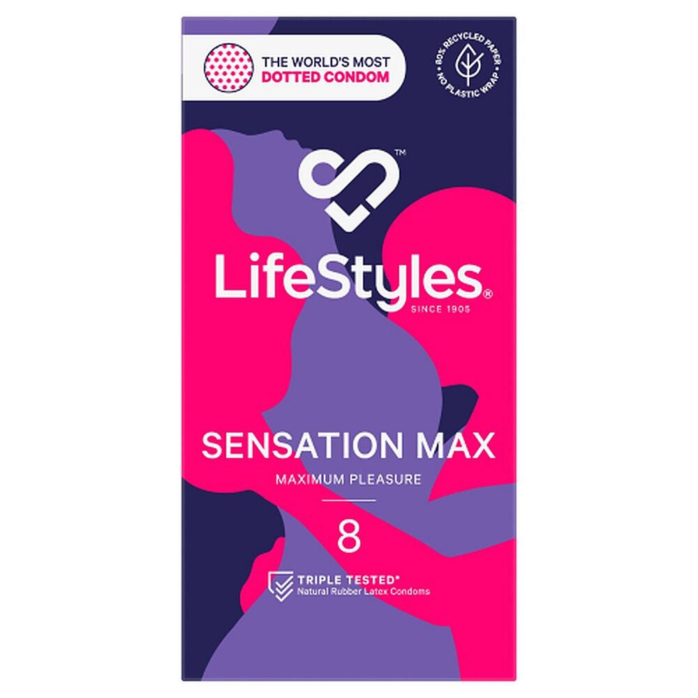LifeStyles Sensation Max Condoms 8 Pack x 6