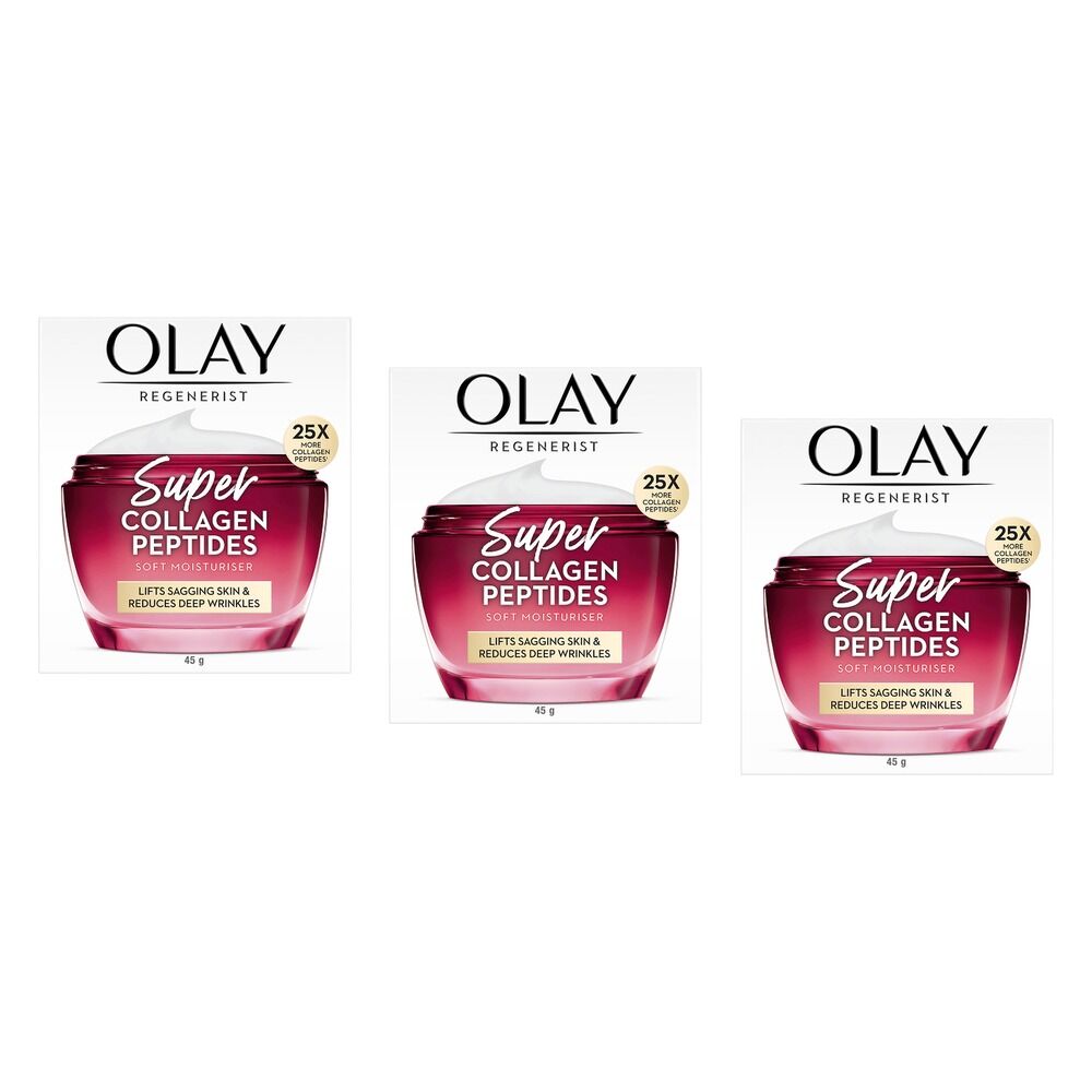 Olay Super Collagen Peptides Cream 45g Pack of 3
