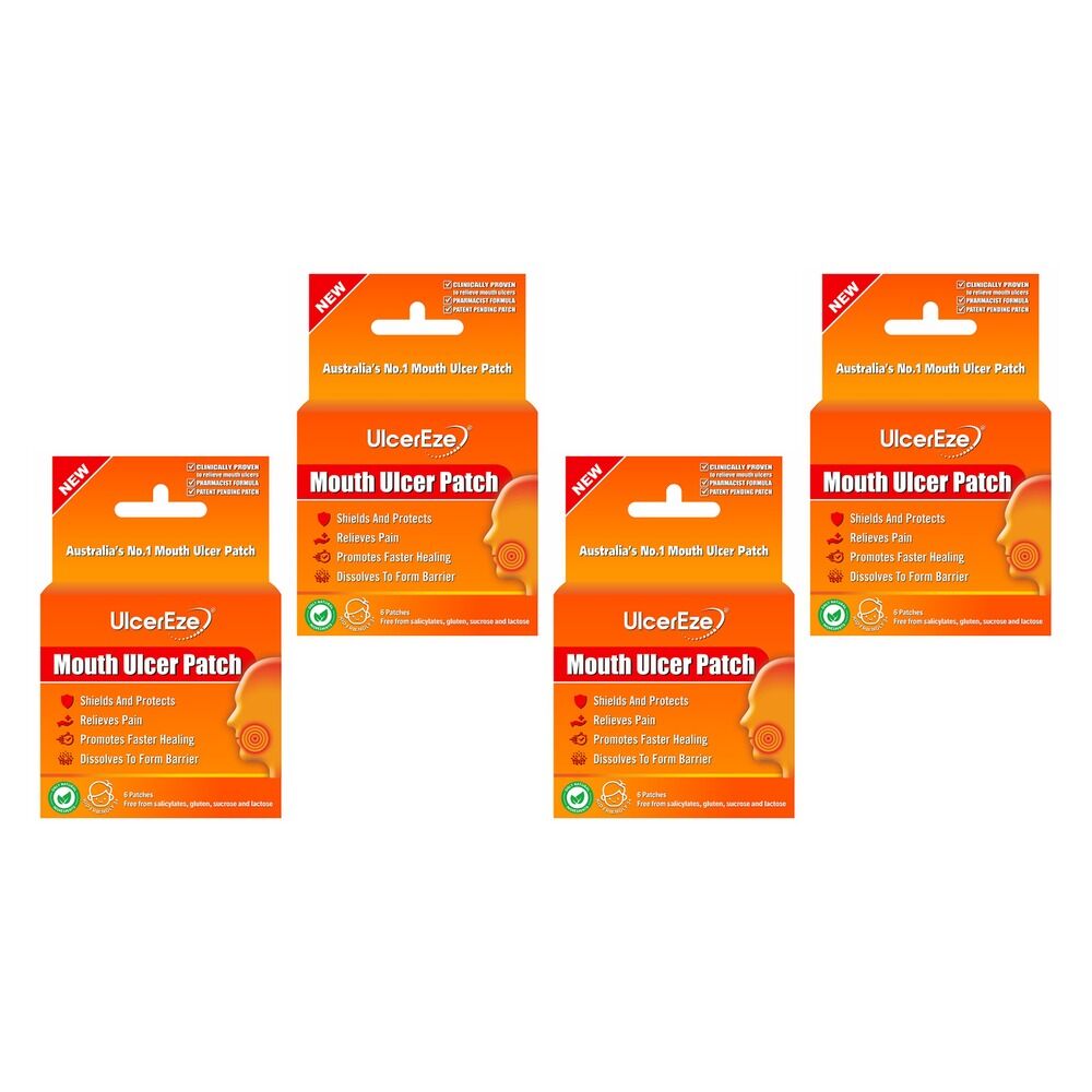 UlcerEze Mouth Ulcer Patches x 6 Bundle of 4