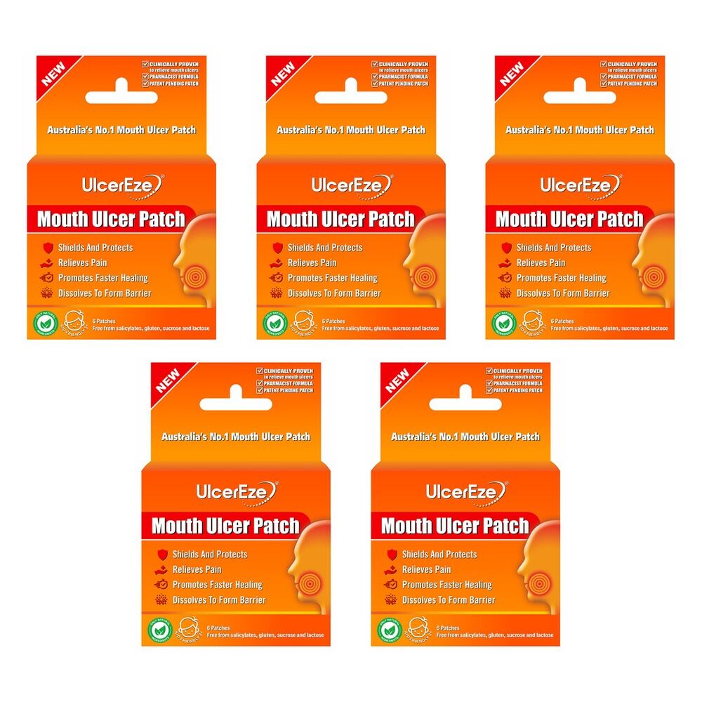 UlcerEze Mouth Ulcer Patches x 6 Bundle of 5