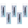Basicare Slant Tip Matte Black Tweezers 5 Pack Stainless Steel 85mm
