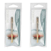 Basicare Slant Tip Tweezers with Half Gold Blade Stainless Steel 8.5cm x 2