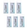 Basicare Slant Tip Half Gold Blade Tweezers 6 Pack Stainless Steel 85mm