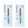 Basicare Flat Tip Tweezers with Half Gold Blade Stainless Steel 8.5cm x 2