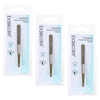 Basicare Flat Tip Tweezers Half Gold Blade Stainless Steel 8.5cm Bundle of 3