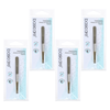 Basicare Flat Tip Tweezers Half Gold Blade Stainless Steel 8.5cm Bundle of 4