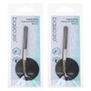 Basicare Curved Slant Tip Tweezers with Half Gold Blade Stainless Steel 8.5cm x 2