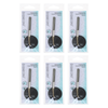 Basicare Curved Slant Tip Tweezers Half Gold Stainless Steel 8.5cm Bundle of 6