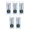 Basicare Gold Plated Point Tip Tweezers Stainless Steel 5 Pack Bundle