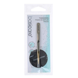 Basicare Gold Plated Point Tip Tweezers Stainless Steel for Precision Hair Removal