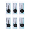 Basicare Pack of 6 Arched Claw Tweezers Gold Blade 8.5cm Precision
