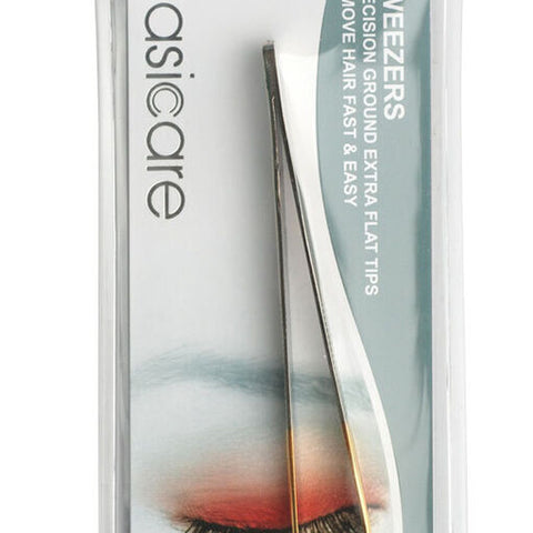 Basicare Arched Claw Tweezers Gold Blade 8.5cm Precision Hair Removal Tool